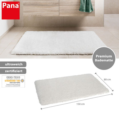 PANA® Flauschige Hochflor Badematten • in versch. Größen, Formen & Farben