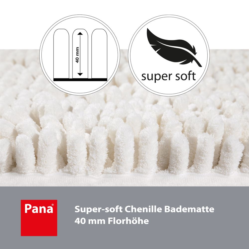 PANA® Chenille Badematten Serie aus Mikrofaser • versch. Varianten