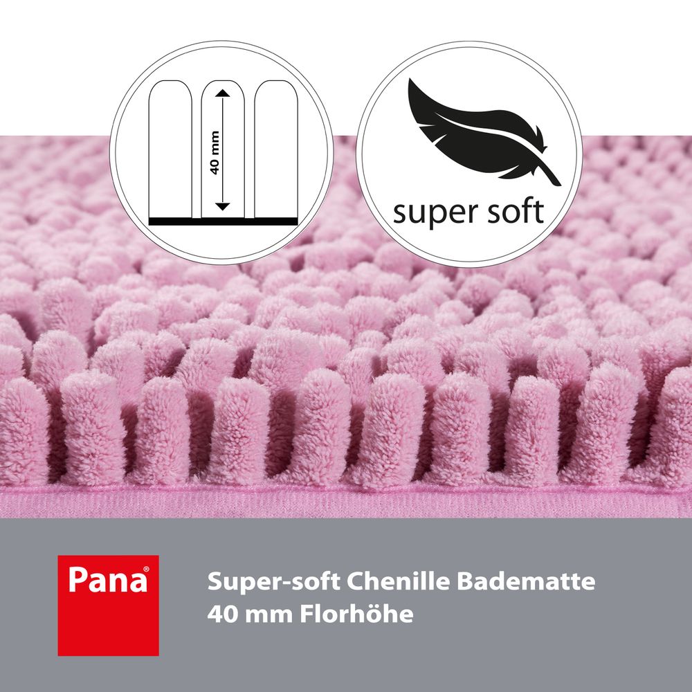 PANA® Chenille Badematten Serie aus Mikrofaser • versch. Varianten