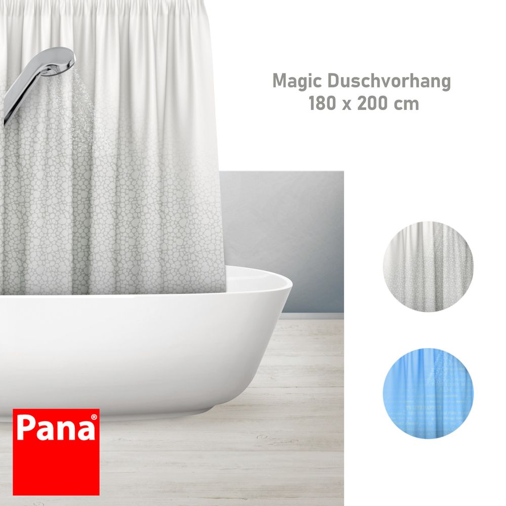 PANA® Magic Duschvorhang • 180 x 200 cm • verschiedene Designs