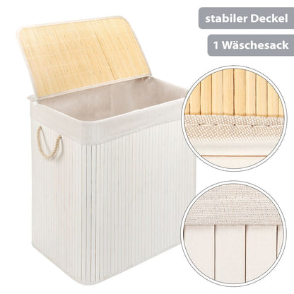 PANA® ECO Bambus Wäschekorb • versch. Größen & Farben