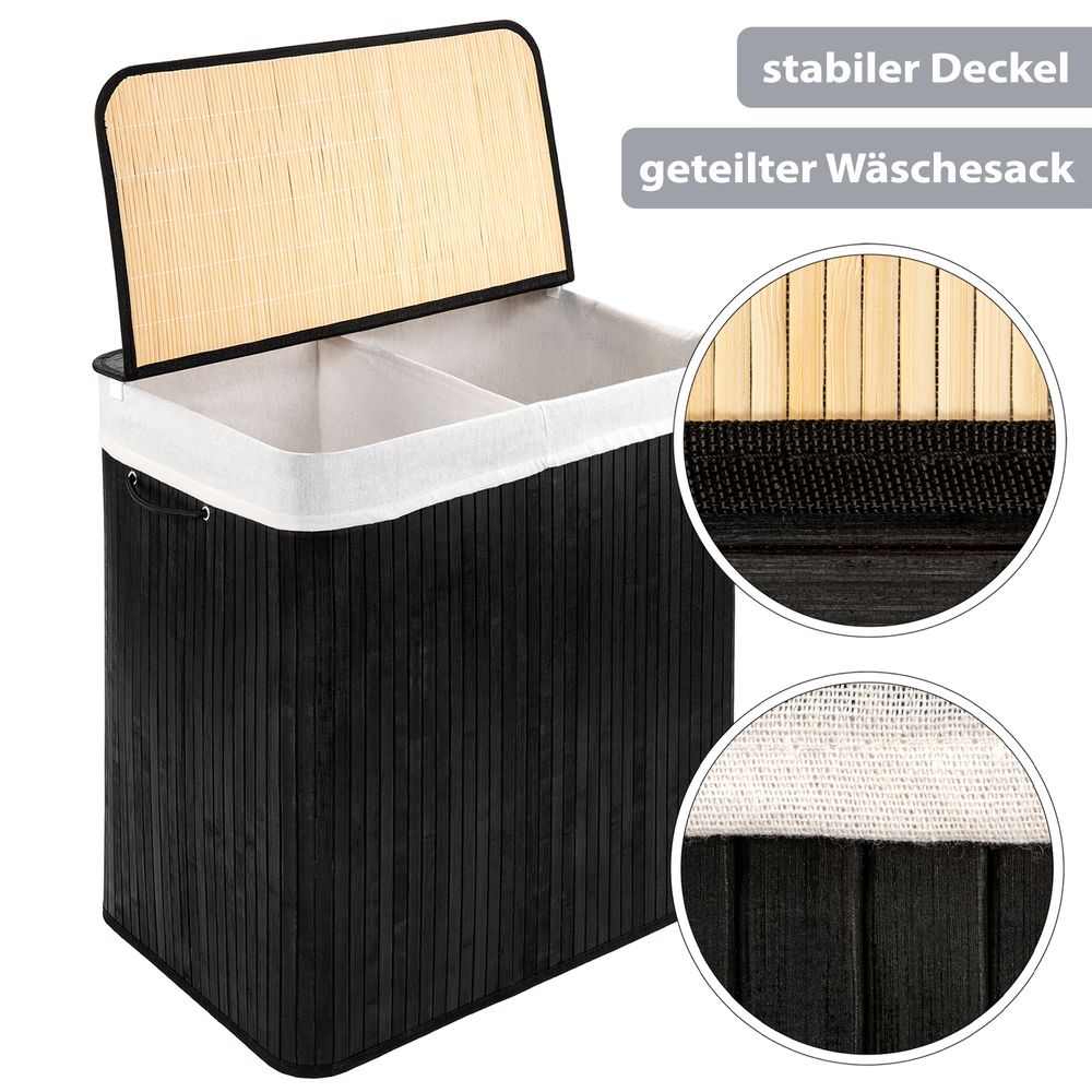 PANA® ECO Bambus Wäschekorb • versch. Größen & Farben