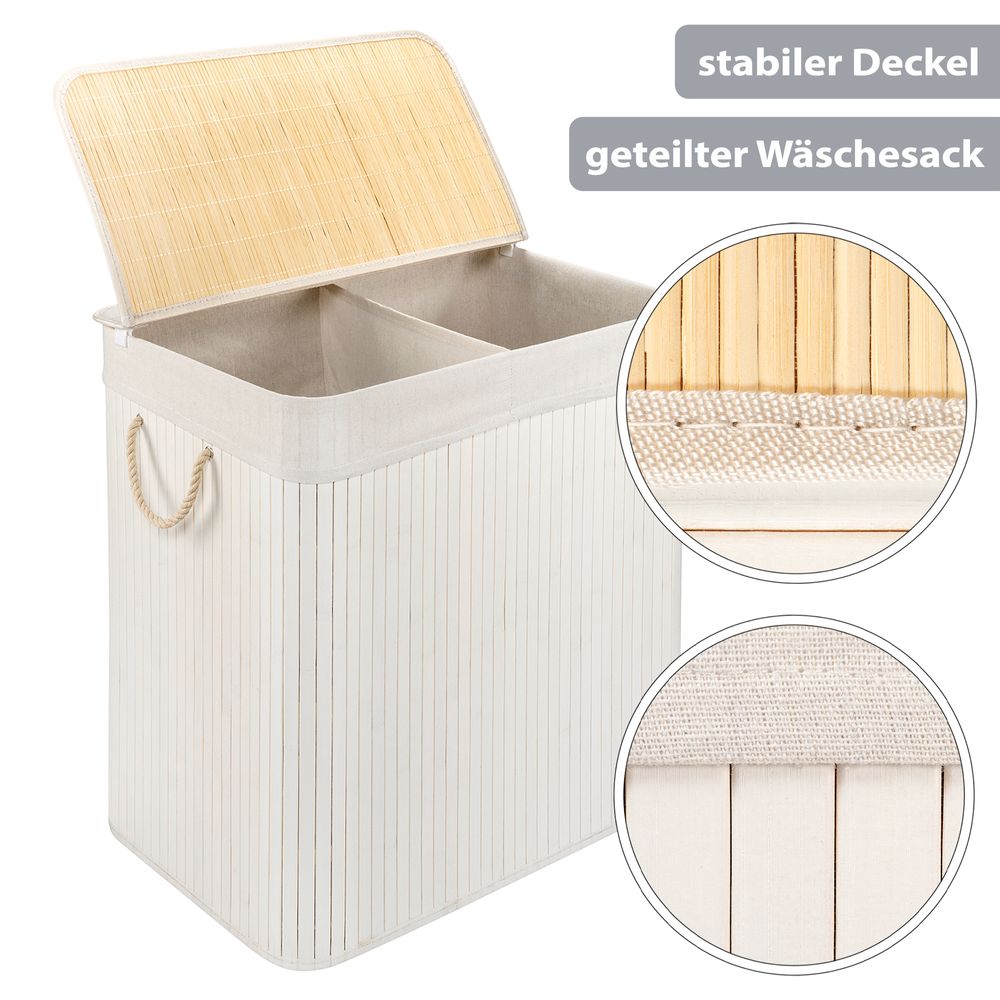 PANA® ECO Bambus Wäschekorb • versch. Größen & Farben