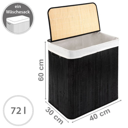 PANA® ECO Bambus Wäschekorb • versch. Größen & Farben