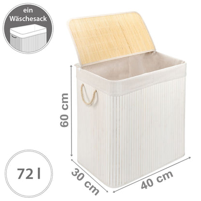 PANA® ECO Bambus Wäschekorb • versch. Größen & Farben