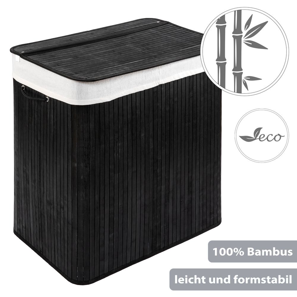 PANA® ECO Bambus Wäschekorb • versch. Größen & Farben