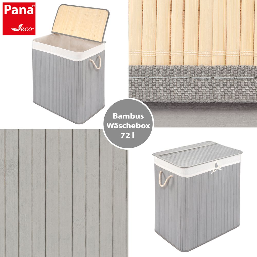 PANA® ECO Bambus Wäschekorb • versch. Größen & Farben