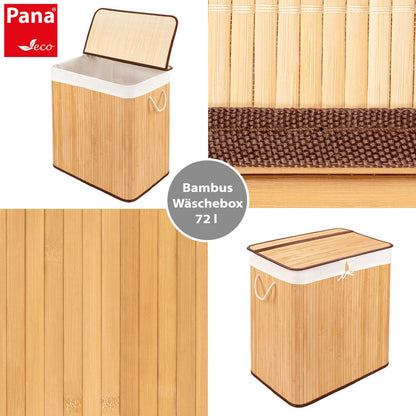 PANA® ECO Bambus Wäschekorb • versch. Größen & Farben