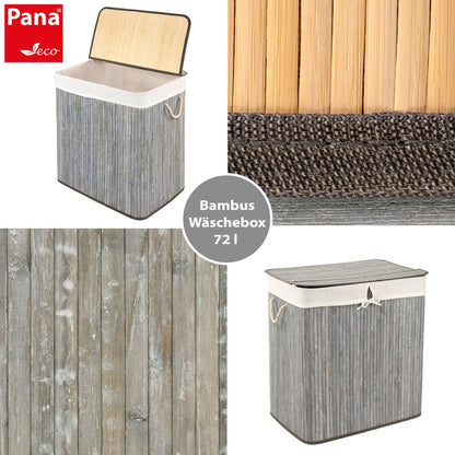 PANA® ECO Bambus Wäschekorb • versch. Größen & Farben