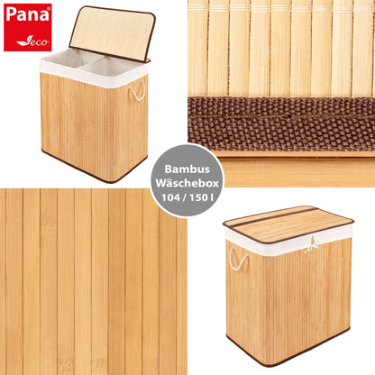 PANA® ECO Bambus Wäschekorb • versch. Größen & Farben