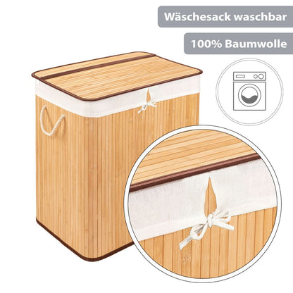 PANA® ECO Bambus Wäschekorb • versch. Größen & Farben