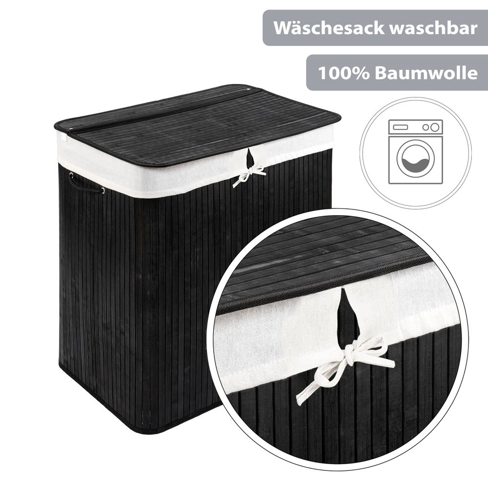 PANA® ECO Bambus Wäschekorb • versch. Größen & Farben