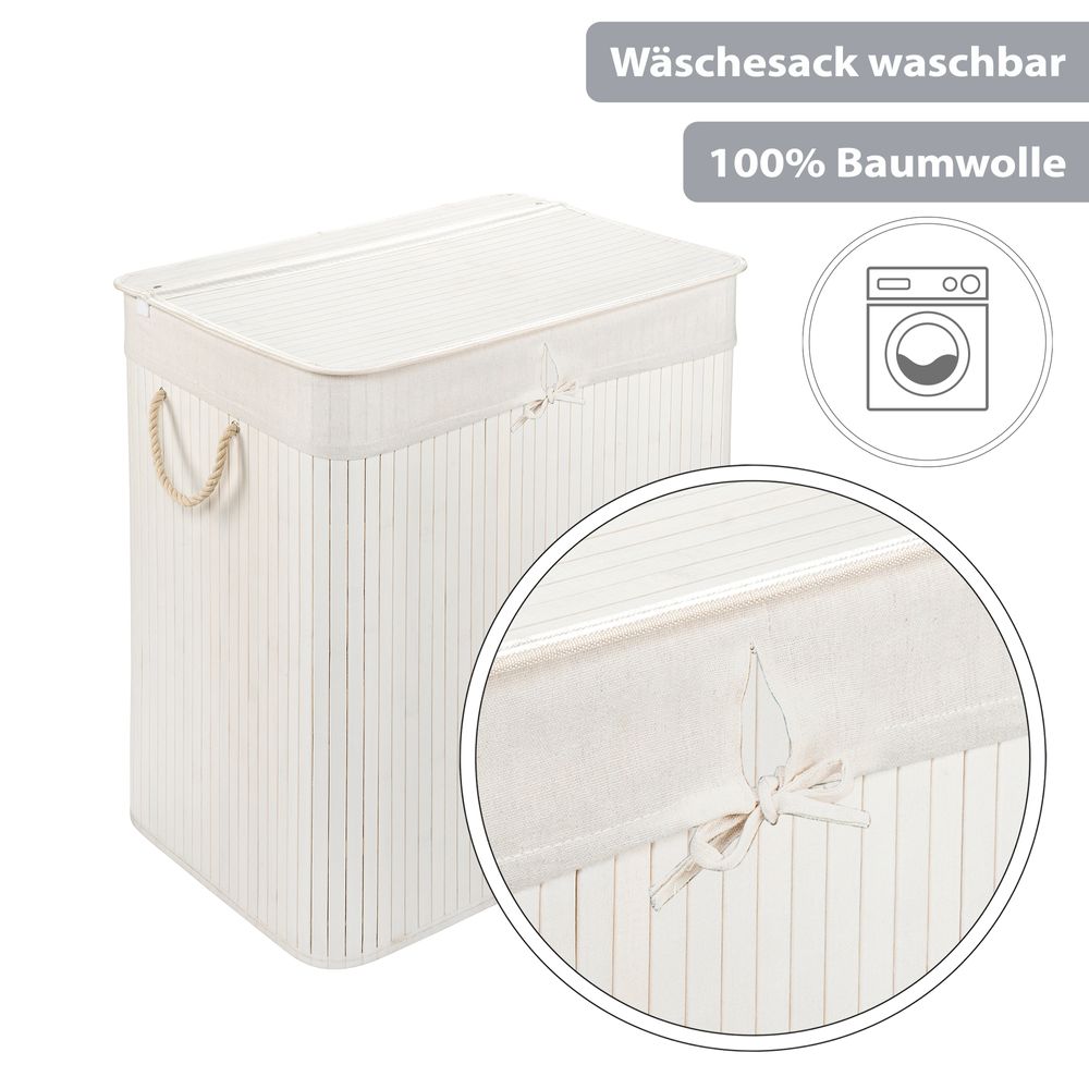 PANA® ECO Bambus Wäschekorb • versch. Größen & Farben