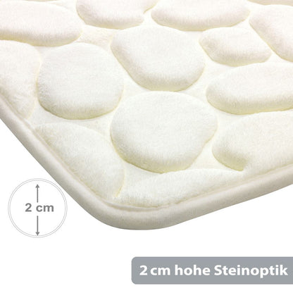 PANA® Badematte mit Memory Foam im Stein Design • versch. Farben