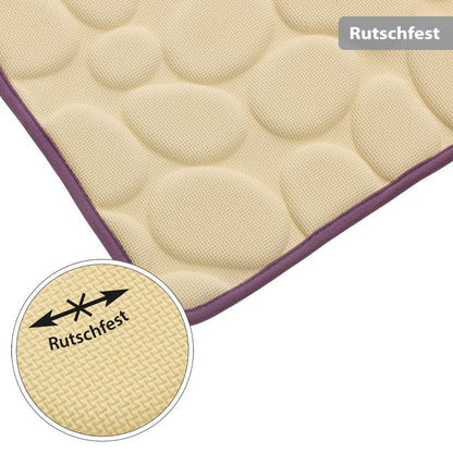 PANA® Badematte mit Memory Foam im Stein Design • versch. Farben