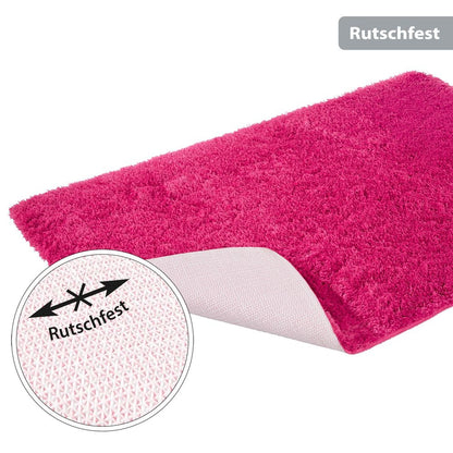 PANA® Flauschige Hochflor Badematte • versch. Größen, Formen & Farben