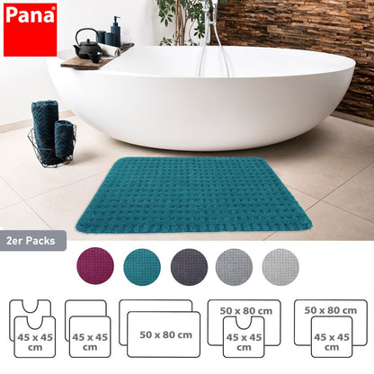 PANA® Bademattenset aus Mikrofaser • versch. Farben & Größen