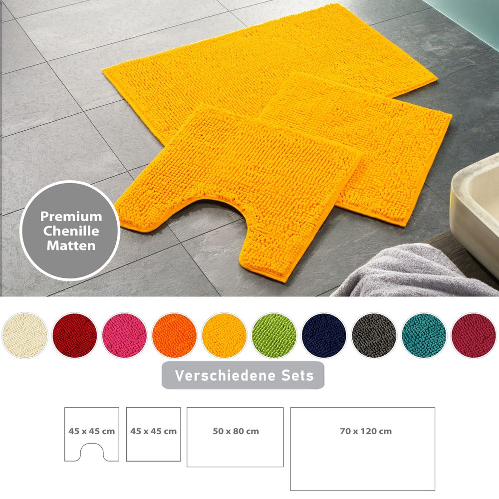 PANA® Chenille Bademattenset Mikrofaser • versch. Varianten