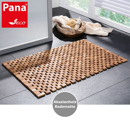 PANA® Badematte aus 100% Akazienholz • versch. Größen und Sets