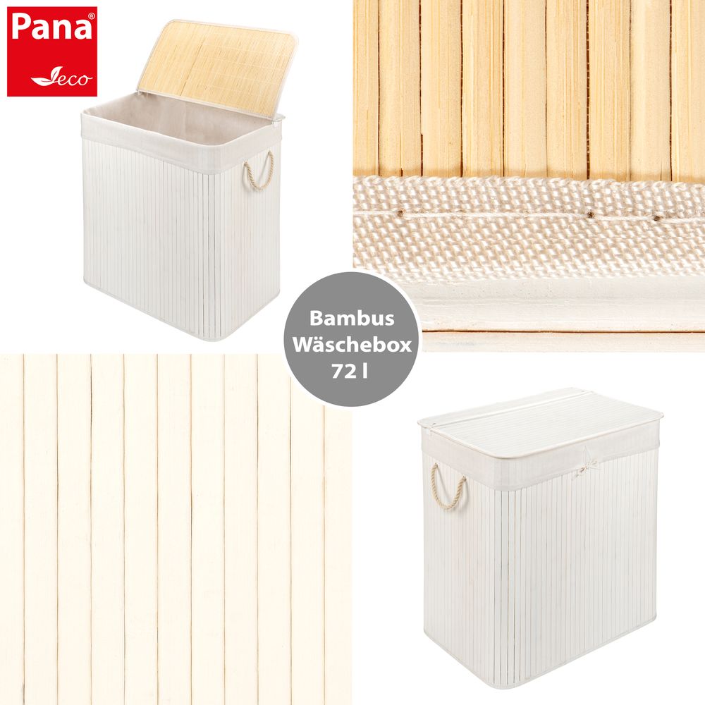 PANA® ECO Bambus Wäschekorb • versch. Größen & Farben
