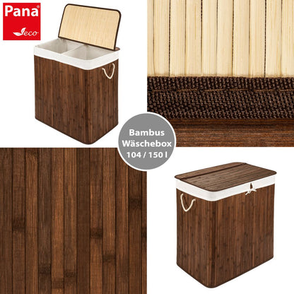 PANA® ECO Bambus Wäschekorb • versch. Größen & Farben