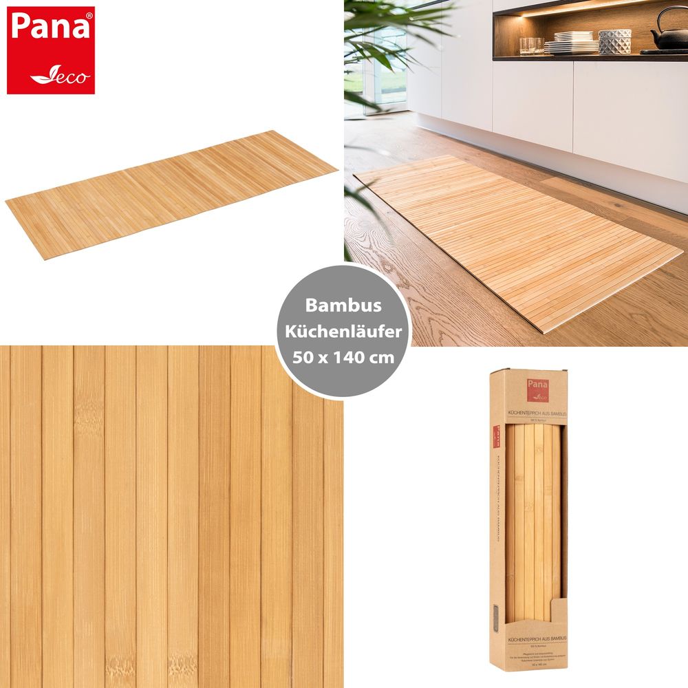 PANA® ECO Bambus Küchenläufer • Natur • versch. Größen