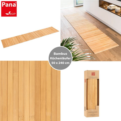 PANA® ECO Bambus Küchenläufer • Natur • versch. Größen