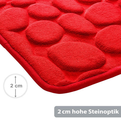 PANA® Badematte mit Memory Foam im Stein Design • versch. Farben