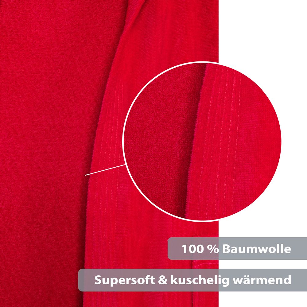 PANA® Baumwoll-Bademantel mit Kapuze • versch. Farben & Größend