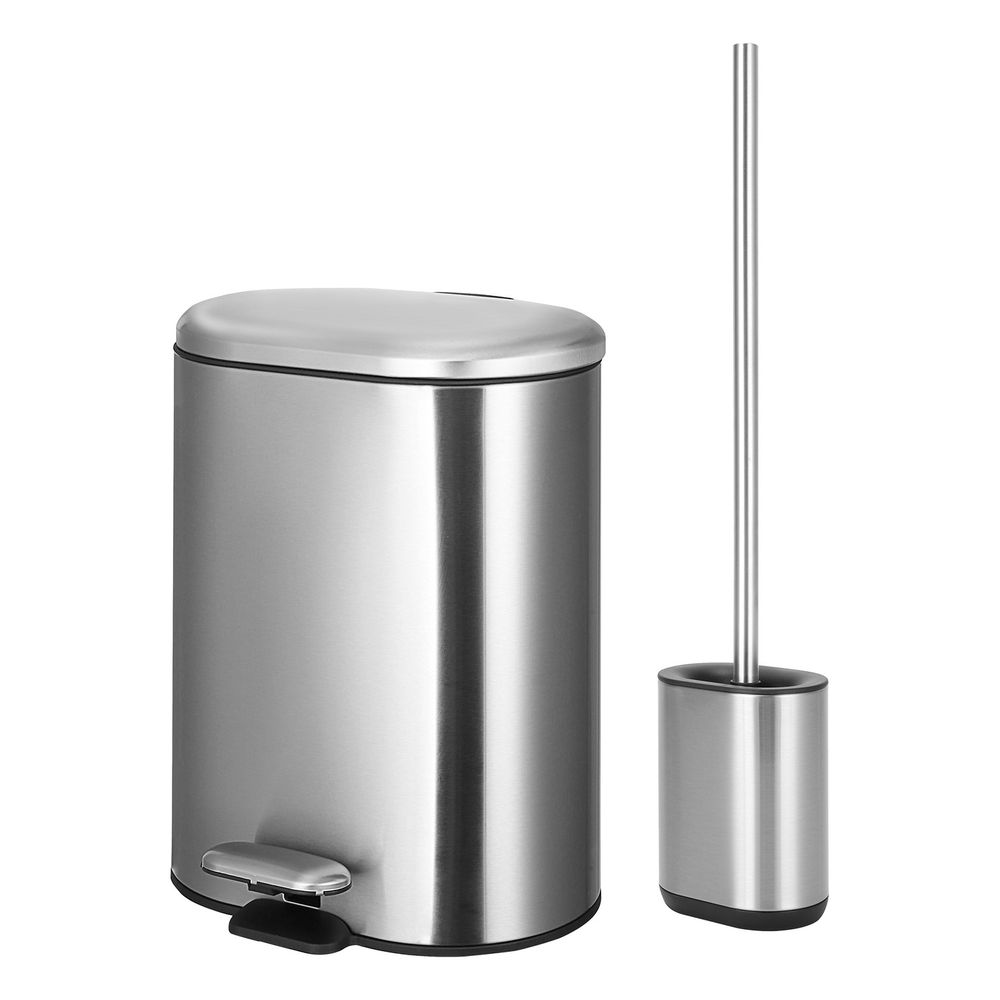 PANA® 2-tlg. WC Garnitur Set • Abfalleimer und Edelstahl Toilettenbürs – Pana Online Shop